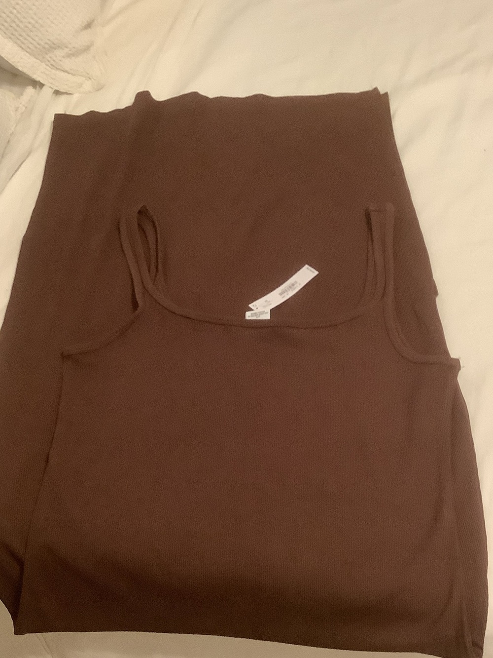PINK Victoria's Secret Brown Ribbed Tank Top